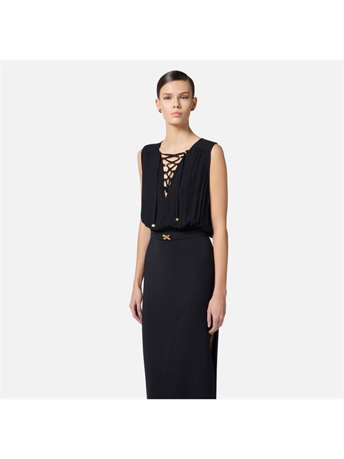 dress woman black ELISABETTA FRANCHI | ABR3851E2/110